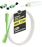 Hamadap SC/APC to SC/APC Fiber Optic Internet Cable Armored 1M (3ft), OS2 9/125µm Single Mode Sim...