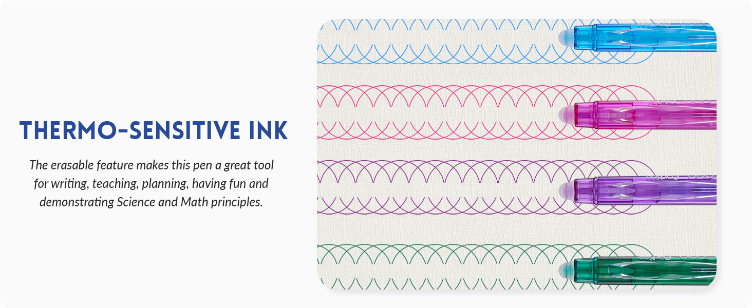 gel pens erasable