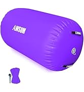 AWSUM 1 PCS Gymnastics Barrel Air Roller Inflatable Tumbling Mat Back Handspring Trainer for Octa...