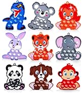 9PCS Animal Pop Fidget Toys, Sensory Fidget Toys for Kids Toddlers, Airplane Car Travel Activitie...
