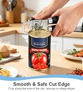 EEKEDO Can Opener Manual, Heavy Duty Stainless Steel Can Opener and Bottle Opener with Magnet, Mu...
