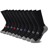 Comfoex 10 Pairs Boys Socks Crew Athletic Calf Long Socks Half Cushioned Socks For Kids 4-6 6-8 8...