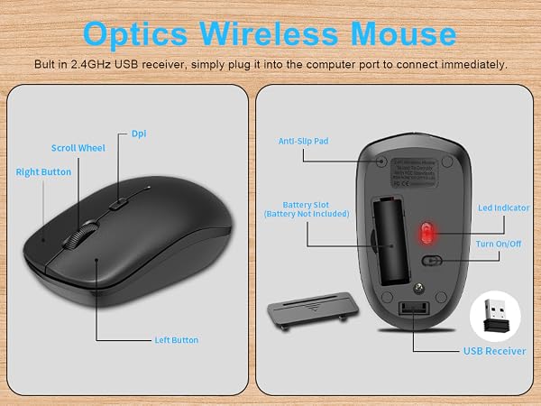 wireless keyboard mouse combo