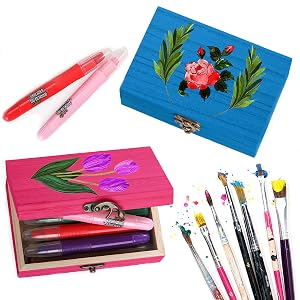 Yarlung 8 Pack Unfinished Wooden Boxes for Crafts, 6x4x2 Inch Small Keepsakes Box