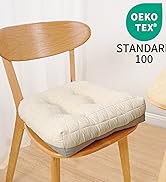 Glyzia 3" Thick Kitchen Chair Cushions, U Shaped Seat Cushions for Dining Chairs, Non-Slip Indoor...