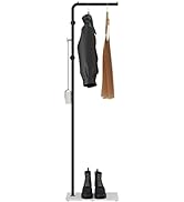 RRG Metal Coat Rack Freestanding, 67”Coat Hanger Stand with 3 Hooks Heavy Base Modern Coat Stand ...