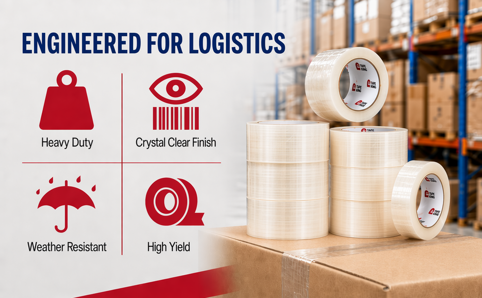Heavy Duty Tape with Crystal Clear Finish