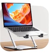 RIWUCT 2026 Ultra-Slim Portable Laptop Stand for Desk, Height Adjustable & Dual-Bar Support Lapto...