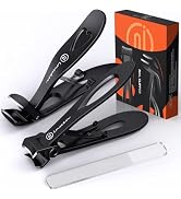 Toenail Clippers for Thick Nails for Seniors| INXEN 3-Pack Ergonomic Heavy Duty Angled Head Nail ...