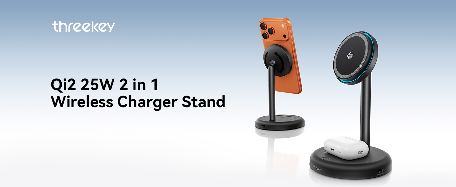 THREEKEY 25W Magsafe Charger Stand