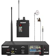 Wireless In-Ear Monitor System, Pro UHF Stereo IEM for Musicians with Metal Transmitter & Recharg...