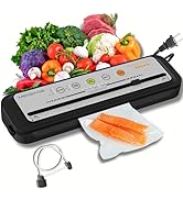 MegaWise Vacuum Sealer Machine | 2023 New Version| 80kPa Suction Power| Bags and Cutter Included ...