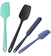 4-Piece Silicone Spatula Scrapers: Doosu 600°F Heat Resistant Food Grade Kitchen BPA Free Rubber ...