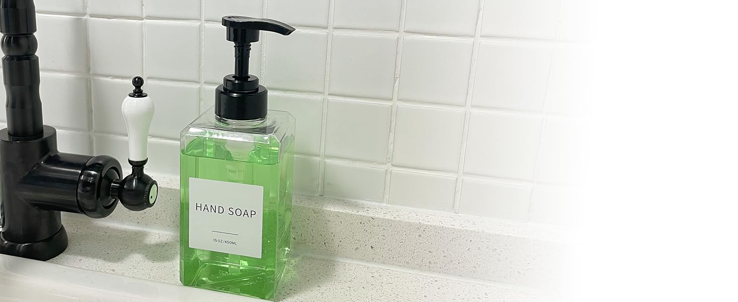 clear hand soap dispenser