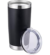 StarSpeed 20oz Insulated Tumblers with Lid Stainless Steel Double Wall Tumbler Travel Coffee Cups...