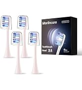 Marlincare Replacement Electric Toothbrush Heads, 4 Pack for One Year of Use, Durable Brush Heads...