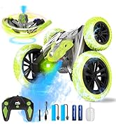 Remote Control Car, 360° Rotating RC Stunt Car with Lights and Spray, 2.4Ghz 4WD Double-Sided Dri...