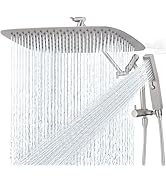 G-Promise All Metal 16 Inch Shower Head with Massage Mode Handheld, Rain Shower Head with Handhel...