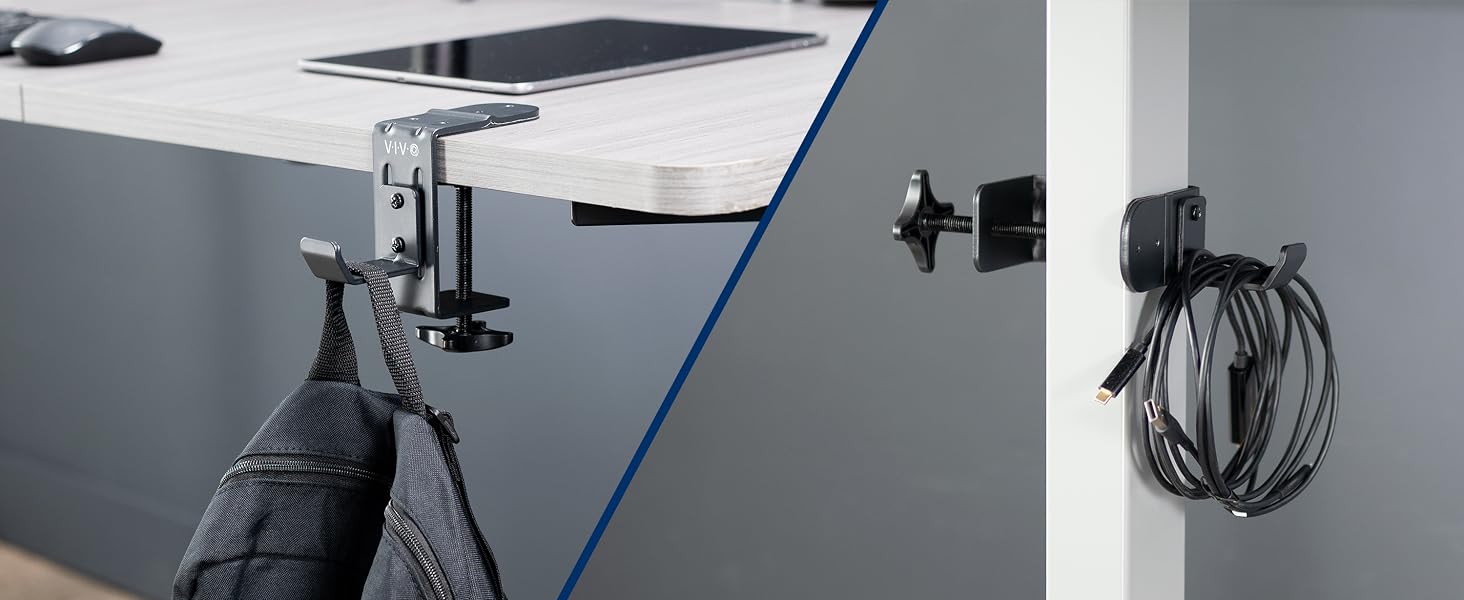 Under Desk Leg Clamp Hook