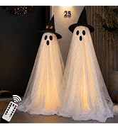 2Packs Halloween Decorations Outdoor,Halloweens Party Decoration Indoor,Spooky Ghost with Remote ...