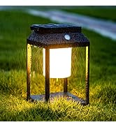BRIMMEL Solar Outdoor Lantern Aluminum LED Portable Rechargeable Solar Table Lamp 35W 3000K Outdo...
