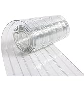 Ezcasch Vinyl Strip Curtain PVC Replacement Strip Door Clear Plastic Strips Freezer Curtains for ...