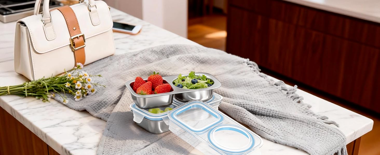 stainless steel kids snack containers