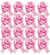 16 Pcs Pink Pull Bows for Gift Wrapping,6 Inch Gift Bows for Presents,Birthday,Anniversary,Party,...
