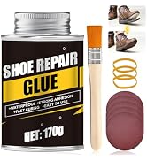 kuailaya Glue for Shoes, Shoe Repair Glue 5.99 oz Clear Shoe Cement High-Strength Adhesive Flexib...