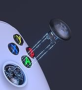 eXtremeRate EDGE Sticks Interchangeable Thumbsticks for Xbox Core Controller, Clear Black Swappab...