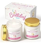 Waxcanpy Birthday Candle, Scented Candles Gifts for Women, Soy Candle Gift Set, Pink Birthday Can...
