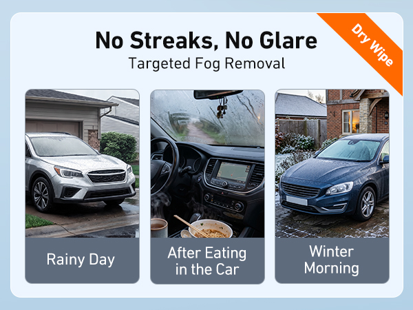 Dry wipe for fog