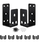 12Pack Door Barricade Brackets,Heavy Duty Door Security Bar, Open Security Bar Holder U Brackets,...