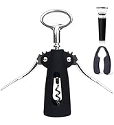 QONYFONE Wing Corkscrew Wine Opener, Premium Zinc Alloy Manual Bottle Opener, Heavy Duty Multifun...
