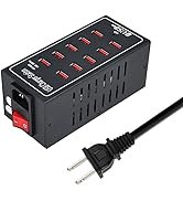 10-Port Charging Station, 10-in-1 Multi Port USB Charger for iphone13/14/15,60W Power Delivery De...