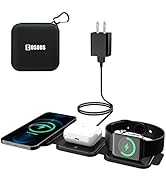 COSOOS 3in1 Magnetic Wireless Charger for iPhone 14 Pro Max, 14 Pro, 14 mini,13,12, iWatch, Airpo...