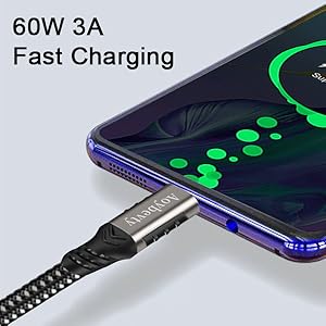 usb a to usb c fast charging cable