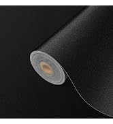 Yancorp 23.6in x 32.8ft Black Contact Paper Peel and Stick Removable Vinyl Wallpaper for Cabinets...