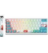 HITIME x XVX 60% Percent Keyboard with Strap, H61 Wired Aluminum Gaming Keyboard, Hot Swappable, ...