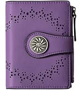 Tipmile Small Wallet for Women Bifold RFID Blocking Card Holder Leather Wallets with Zipper Coin ...