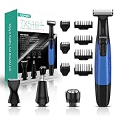 VOYOR Beard Trimmer for Men Electric Razor, Nose Face Body Hair Trimmer with Adjustable Length Co...