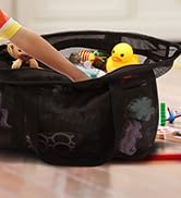 Tagitary Mesh Beach Bag with Zipper, Black Large Beach Tote Waterproof Sandproof with 8 Pockets f...