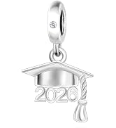 BSFJTY S925 Sterling Silve 2026 Graduation Charms Fit Women Bracelets and Necklaces Graduation Ca...