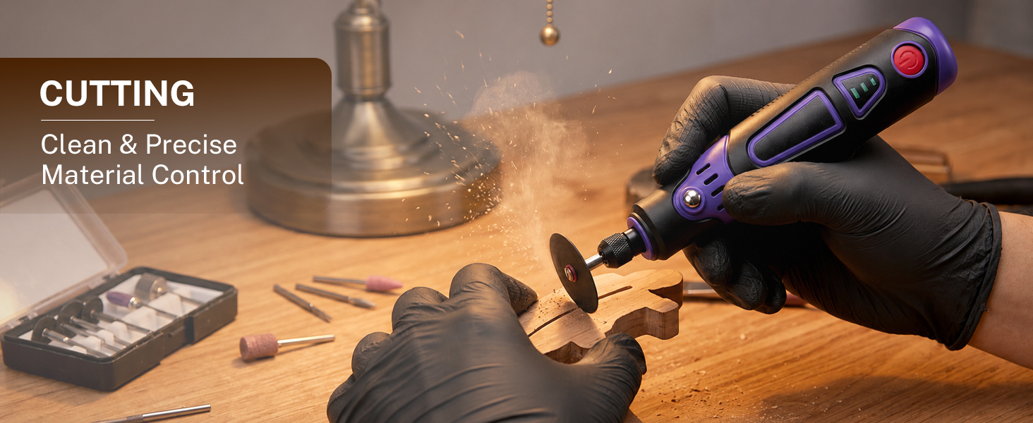wood, plastic, thin metal DIY hobbyists, professional craft projects