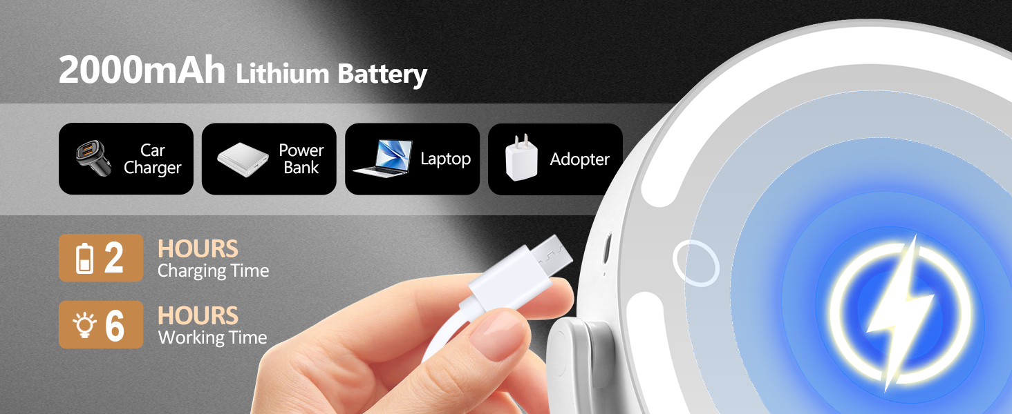 magnifying mirror with light
