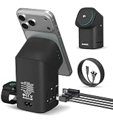 6-in-1 Charging Station, Desktop Charger with QI2 15W Wireless & 65W USB-C Hub, 3 USB-C + USB-A, ...