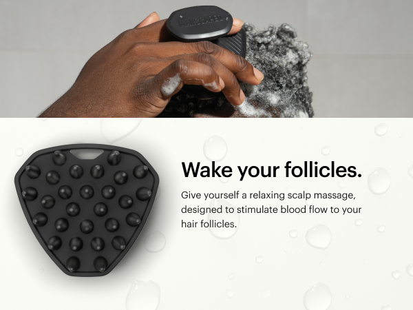 manscaped silicone body scalp buffer shower head dome scrubber bodywash loofah shampoo