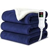 Electric Blanket Full Size 72"x84",Heating Blanket, Soft Flannel Heated Blanket, 9 Heating Levels...
