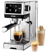 SECPOEDR 20 Bar Espresso Machine with Milk Frother, Cold Brew, Touch Screen | Create Barista-styl...