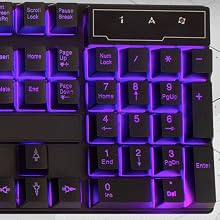 Orzly RX250 LED Backlit gaming keyboard for PC Desktop PS5 PS4 PlayStation Xbox Series One